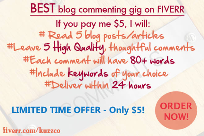 I will write 5 insightful 80 words blog comments or website comments