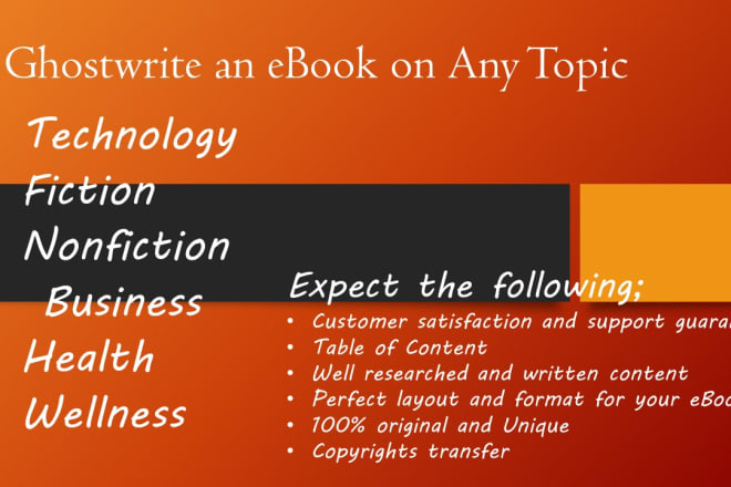 I will write bestselling ebook on any topic