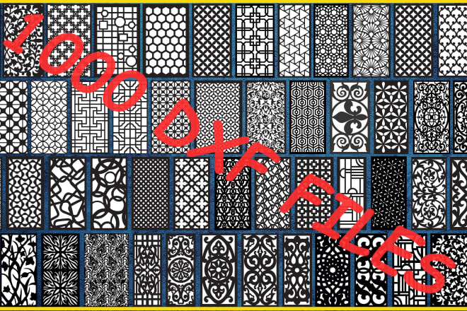 I will 1000 dxf patterns of plasma, waterjet, laser tested cnc