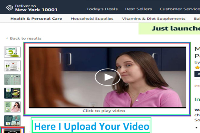 I will add video to your amazon main listing without brand registry