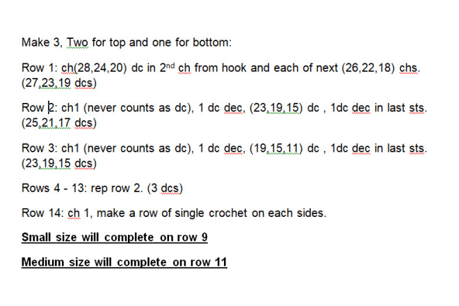 I will adjust the crochet pattern size