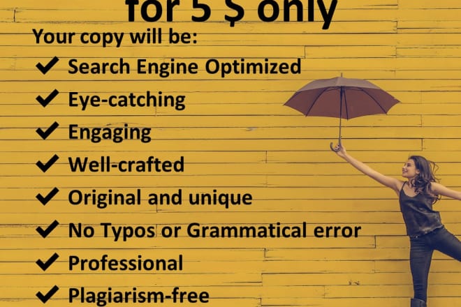 I will be your best copywriter and content writer