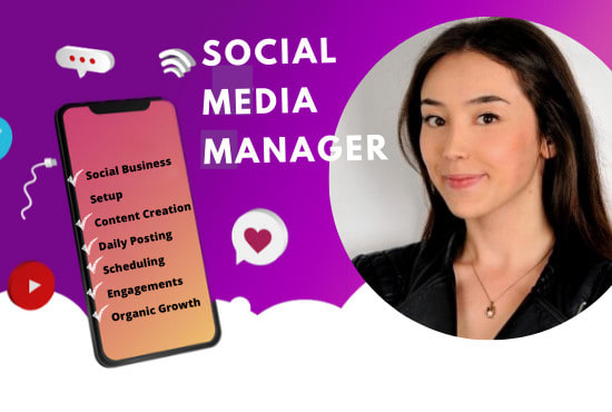 I will be your social media manager plus bonus