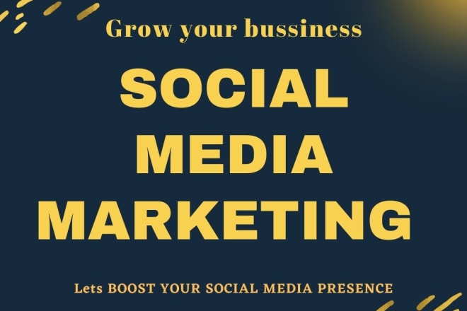 I will be your social media marketing manager