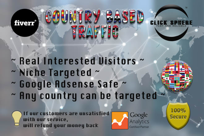I will bring country based web traffic to your website