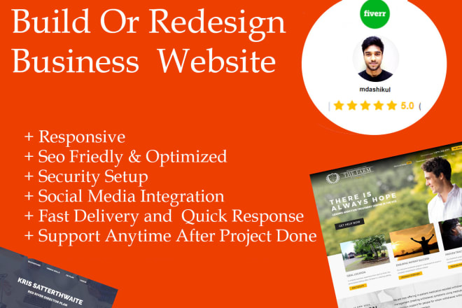 I will build a business website or redesign website