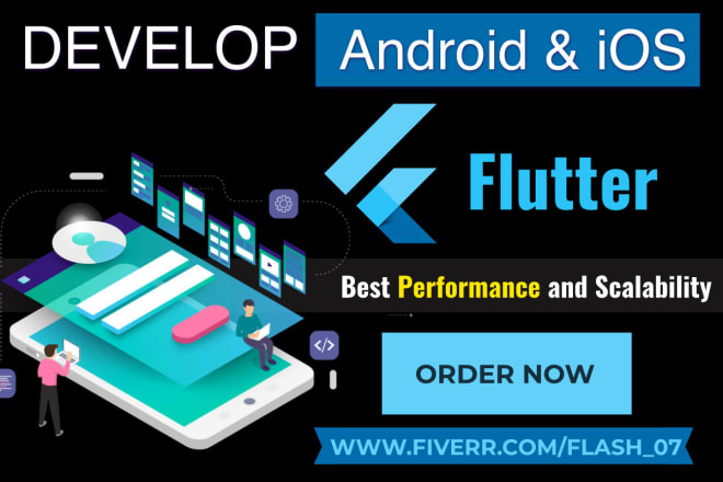 I will build a mobile app using flutter for both IOS and android