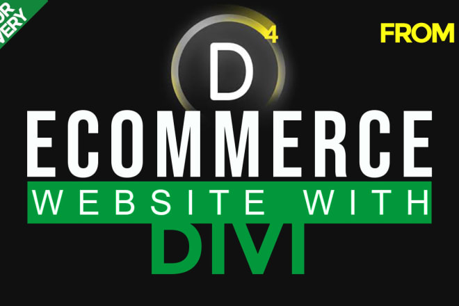 I will build an ecommerce store with divi theme