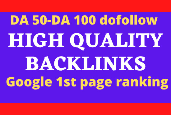 I will build authority dofollow seo high quality backlinks