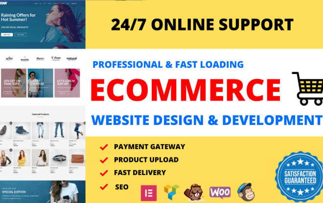 I will build ecommerce website online shop multi vendor online store wordpress webshop