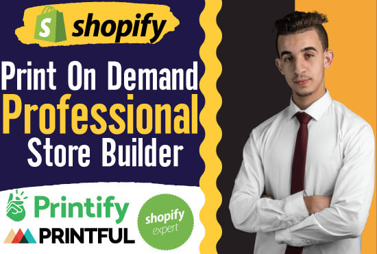 I will build print on demand shopify store