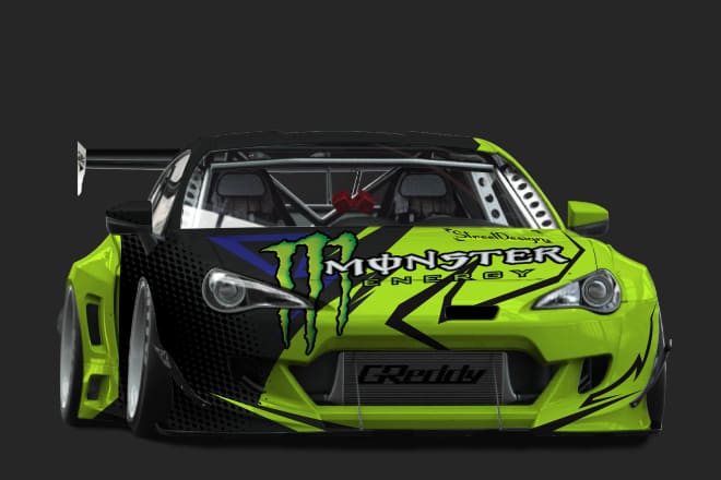 I will car wrap profesional graphic design vector with a racing style brz frs gt86