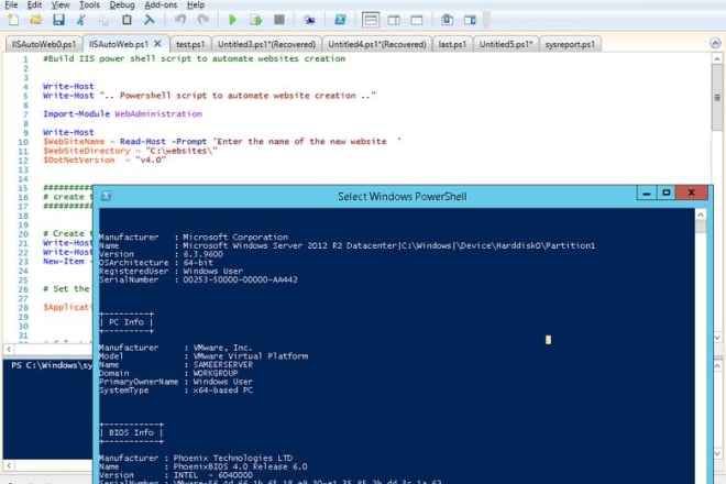 I will code a powershell script