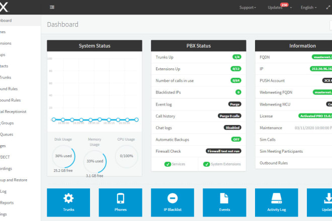 I will configure your 3cx, freepbx including inbound, outbound, IVR