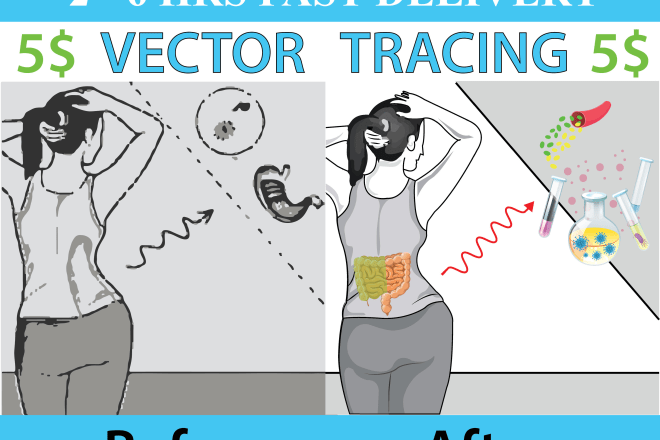 I will convert 5 images and logo from 20 dollar to vector, in 2hrs