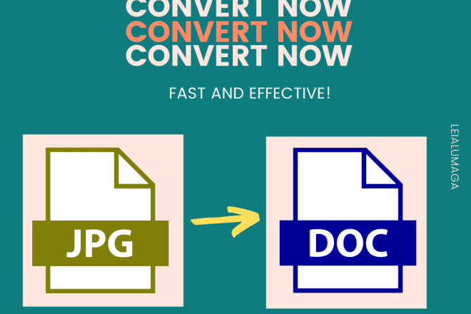 I will convert jpeg to word