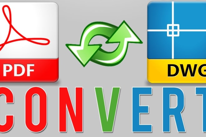 I will convert PDF to dwg, dwg to pdf