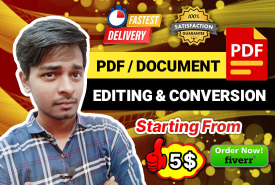 I will convert pdf to word, ms word to pdf, edit document, create fillable form
