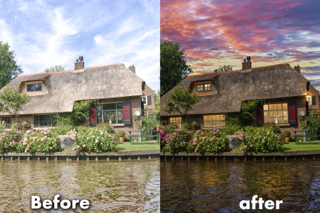 I will convert real estate images from day to dusk, twilight