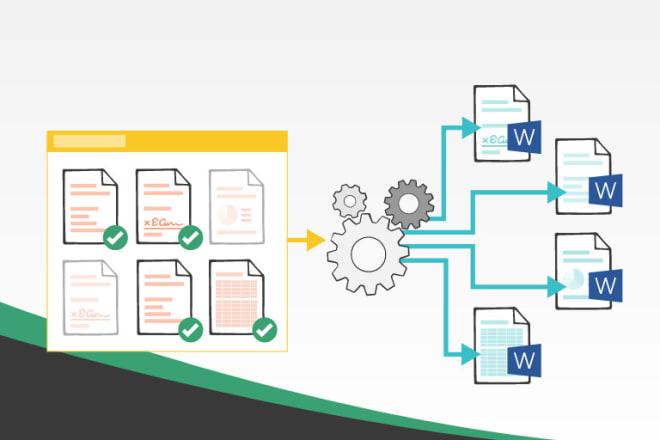 I will convert the jpg, png, tif, raw and gif files into excel and pdf