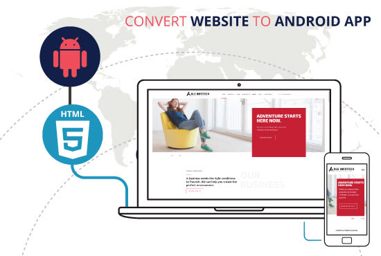 I will convert website to android app
