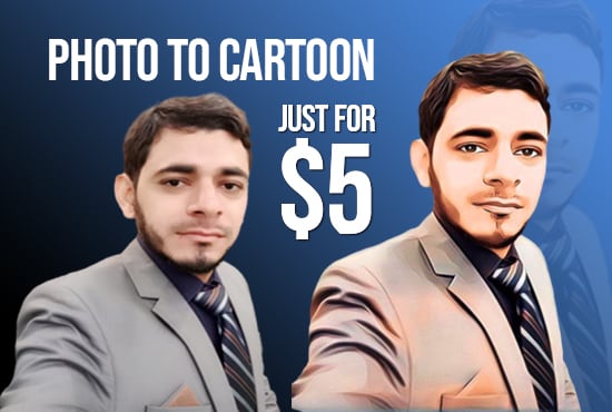 I will convert your photo into cartoon