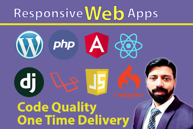 I will craft responsive web apps in react, angular, nodejs, wordpress, laravel