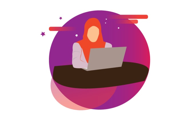 I will create a flat vector illustration for your website