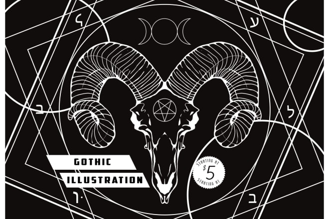 I will create a illustration in gothic style
