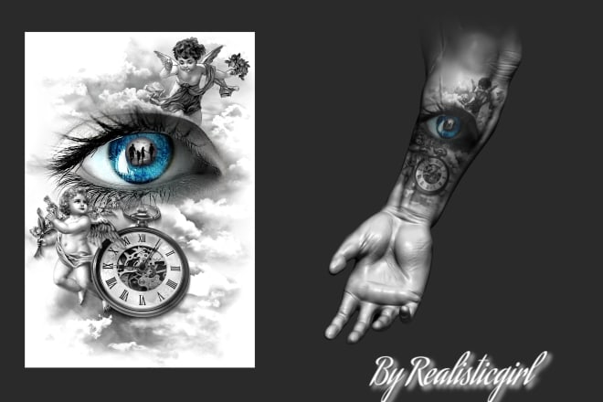 I will create a meaningful memorial custom realism tattoo design