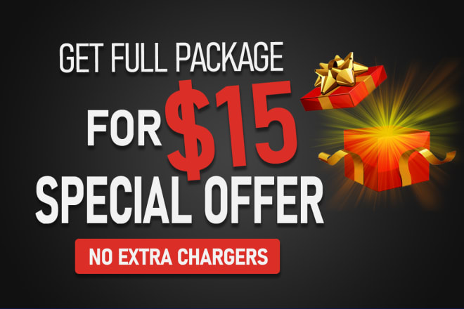 I will create a professional logo with pro package as an offer