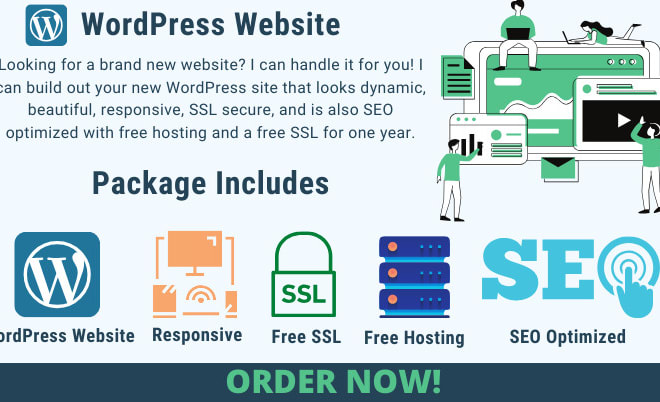 I will create a professional wordpress website with responsive, modern design