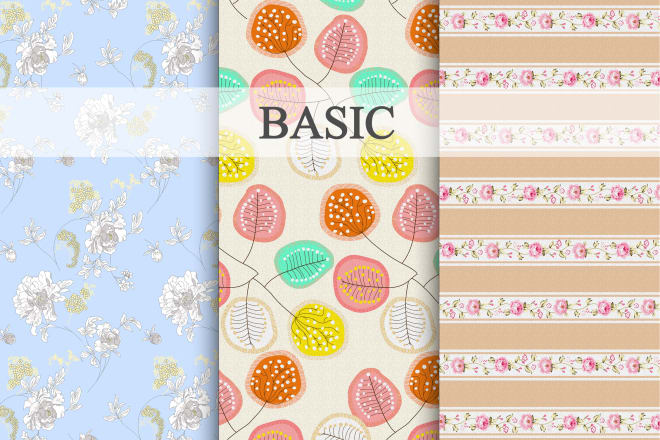 I will create a seamless floral textile pattern