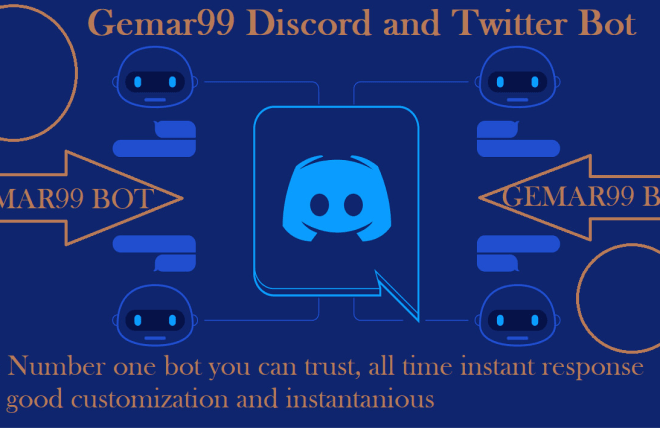 I will create a unique and fully custom discord bot, twitter bot