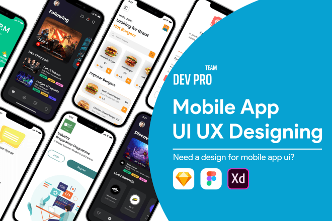 I will create a unique professional mobile app ui ux design