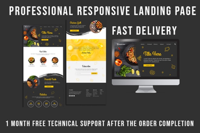 I will create a wordpress landing page or responsive landing page