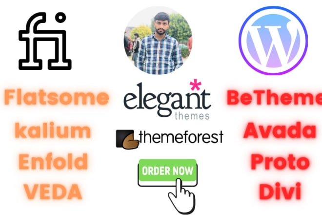 I will create a wordpress website using themeforest, elegant themes