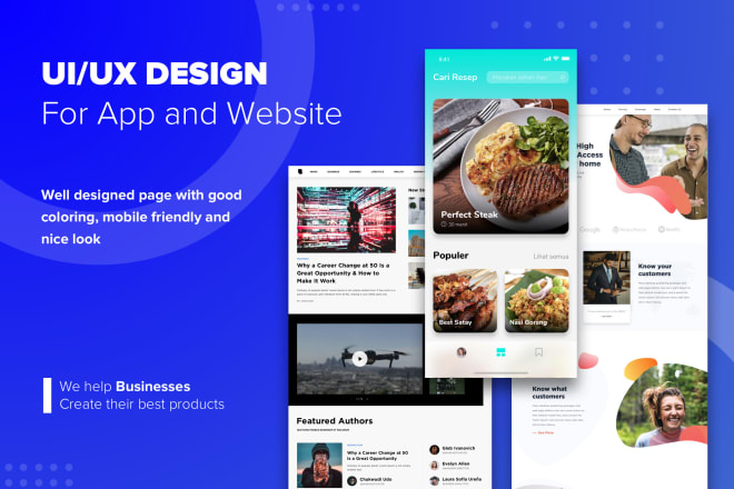 I will create amazing ui and ux design for your app and website