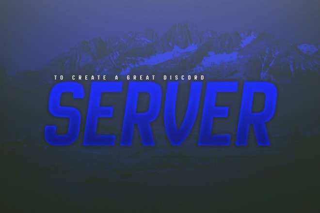 I will create an amazing discord server in under 1 day