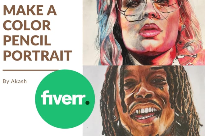 I will create an awesome color pencil portrait