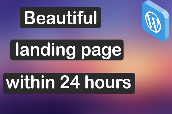 I will create an eye catching landing page by using elementor