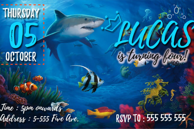 I will create cool custom birthday party invitation