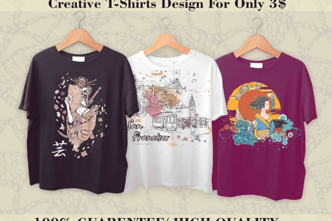 I will create custom t shirts design for only 5 dollars
