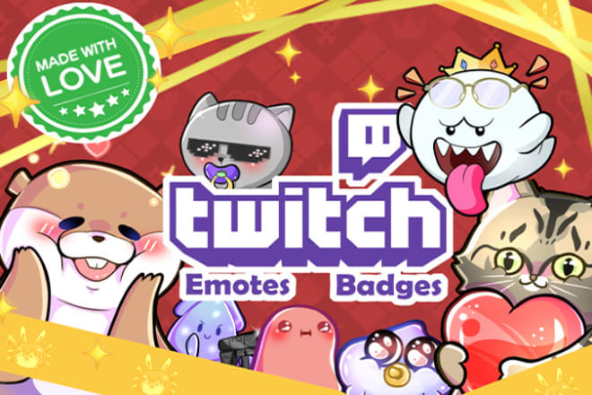 I will create custom twitch emotes and sub badges