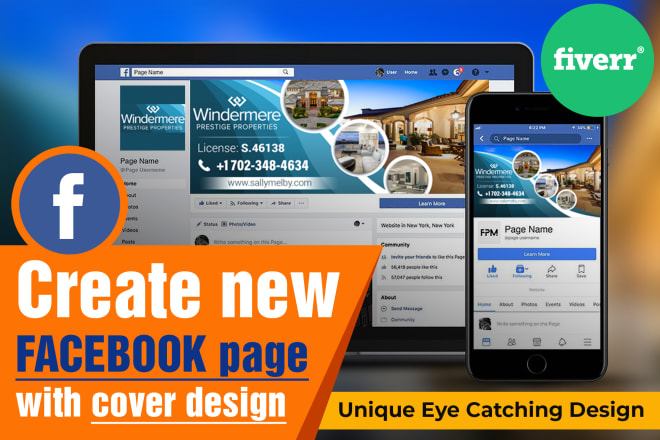 I will create facebook business page with cover and profile design