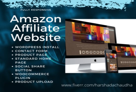 I will create full responsive affiliate wordpress website