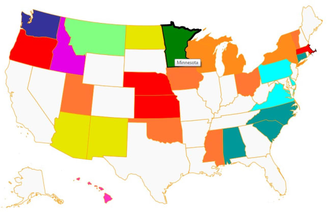 I will create interactive and clickable vector map