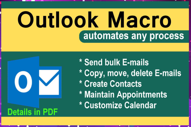 I will create microsoft outlook vba outlook macro as outlook expert