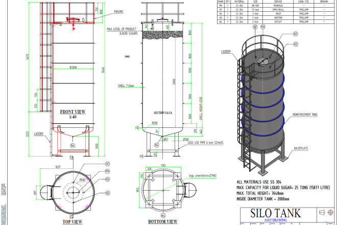 I will create mixing tank design for industrial requirements
