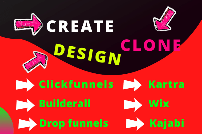 I will create or clone kajabi website, clickfunnels sales funnel, kartra, course site